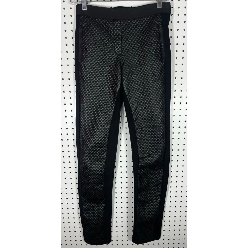 BCBGMAXZARIA quilted front leggings size S